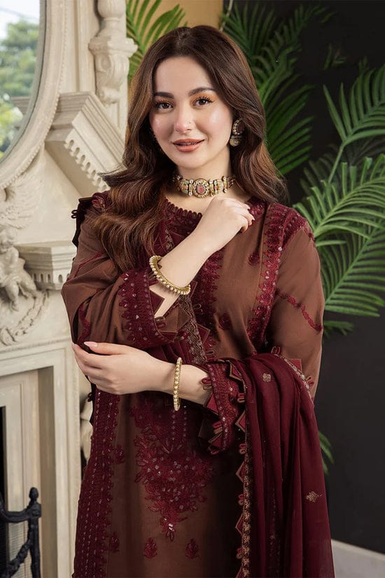 SR-AJ56 Unstitched Embroidered Lawn Suit With Embroidered Lawn Dupatta