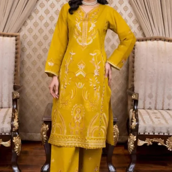 Premium Lawn Unstitched Embroidered 2pc Suit