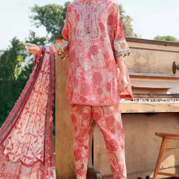 SR-MB458 Unstitched Digital Printed Lawn Suit 3pc With Lawn Digital Printed Dupatta