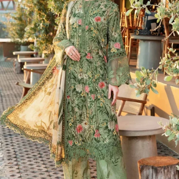 SR-MB452 Unstitched Digital Printed Lawn Suit 3pc With Lawn Digital Printed Dupatta