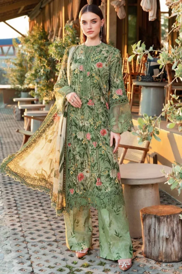 SR-MB452 Unstitched Digital Printed Lawn Suit 3pc With Lawn Digital Printed Dupatta