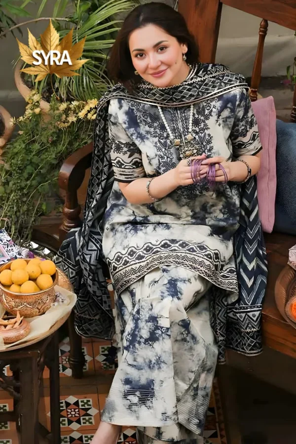 SR-SP500 Unstitched Digital Printed Lawn Suit 3pc With Digital Printed Lawn Dupatta