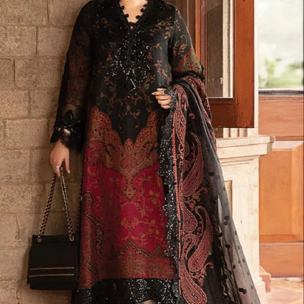 SR-MB450 Digital Printed Lawn Suit 3pc with Poly Lawn Digital Printed Dupatta