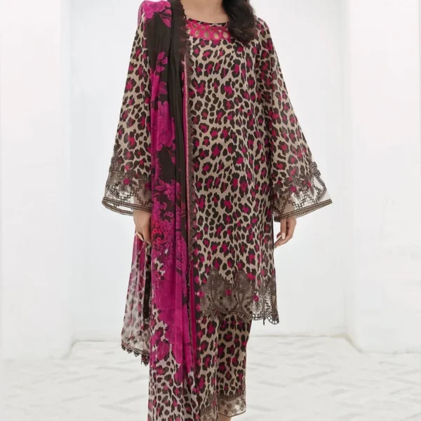 SR-CR78 Unstitched Digital Printed Lawn Suit 3pc With Digital Printed Lawn Dupatta