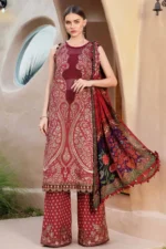 SR-MB478 Unstitched Digital Printed Lawn Suit 3pc With Voil Lawn Digital Printed Dupatta & Embroidered Patches
