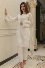 SR-D750 Unstitched Embroidered Lawn Suit 3pc With Monar Dupatta