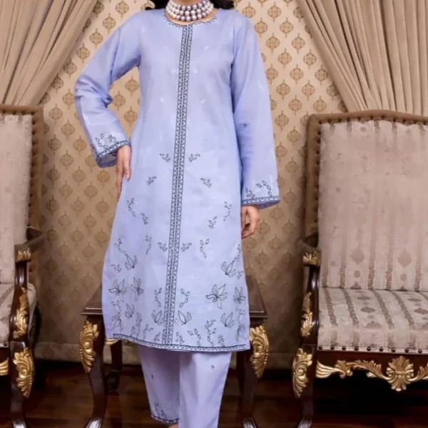 Premium Lawn Unstitched Embroidered 2pc Suit