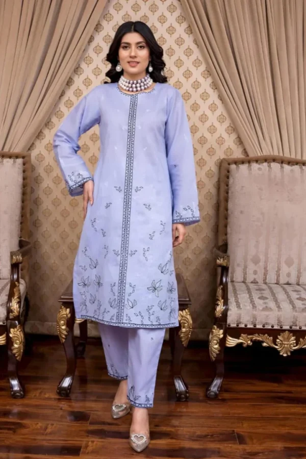 Premium Lawn Unstitched Embroidered 2pc Suit