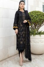 SR-BA06 Un-Stitched Lawn Embroidered 3pc With Organza Embroidered Dupatta