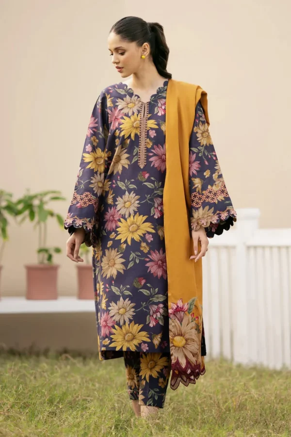Digital Printed Unstitched 3pc Lawn Suit With Digital Printed Lawn Dupatta