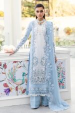 SR-CS2645 Lawn Unstitched Embroidered 3pc Suit With Embroidered Chiffon Dupatta