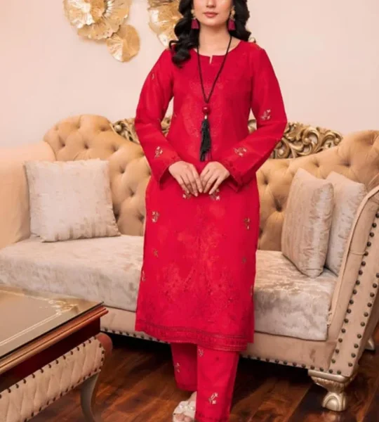 Premium Lawn Unstitched Embroidered 2pc Suit