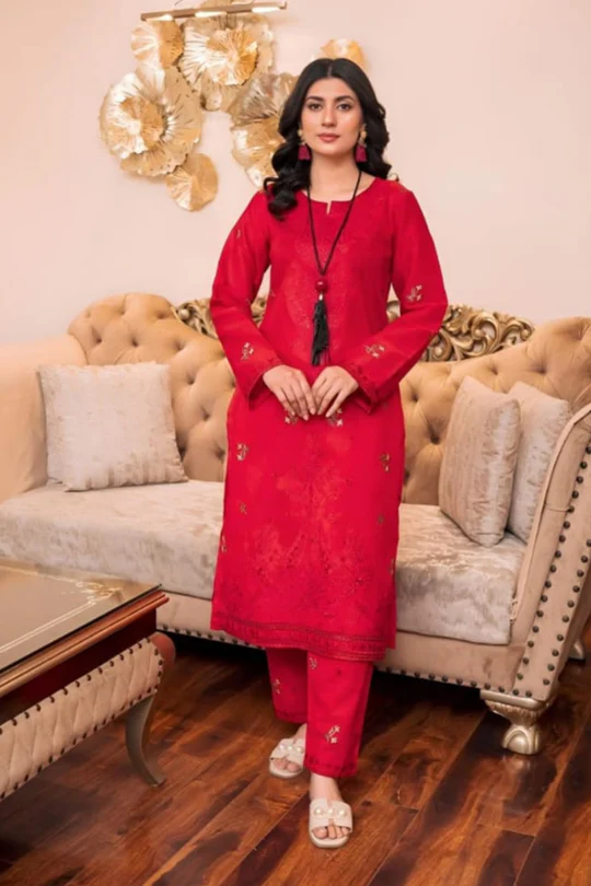 Premium Lawn Unstitched Embroidered 2pc Suit