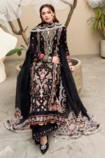 SR-QL2655 Lawn 3Pc Embroidered Suit with Bamber Chiffon Embroidered Dupatta