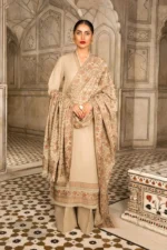 SR-800 Unstitched Heavy Embroidered Dhanak Suit Embroidered Dhanak Shawl