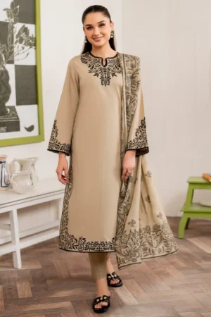 SR-SPL746 Unstitched Embroidered Lawn Suit 3pc With Digital Printed Monar Dupatta