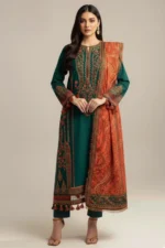 SR-MB525 Lawn Embroidered Suit With Digital Printed Lawn Dupatta