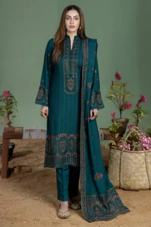 Highly Recommended SR-AJ940 Unstitched Fully Embroidered Lawn Suit With 4 Sided Embroidered Lawn Dupatta